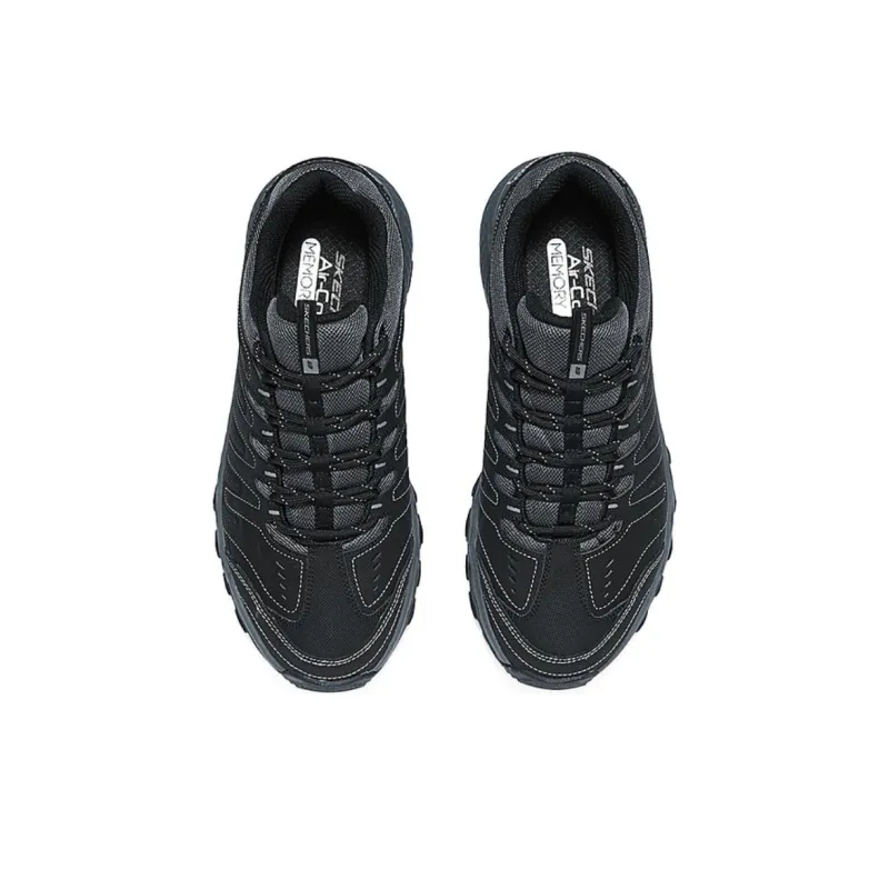 Skechers Cushioning And Breathable Low Top Running Shoes Men's Black-4