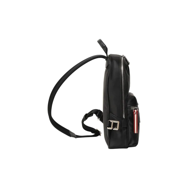 BALLY Fabric With Nylon Crossbody Bag, Shoulder Bag Regular Unisex Black-3