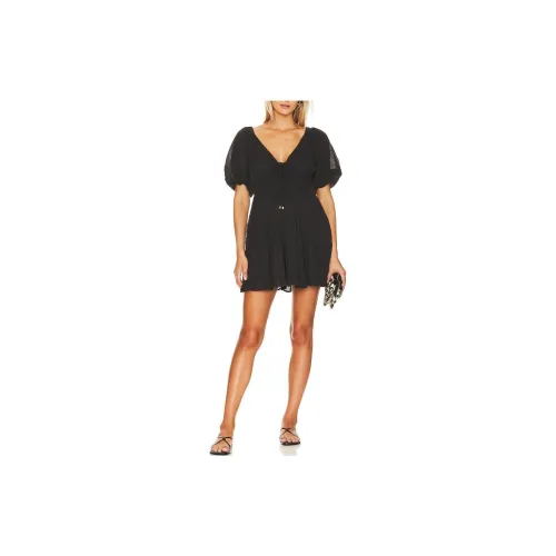 FREE PEOPLE Short-Sleeved Dresses Women's Black