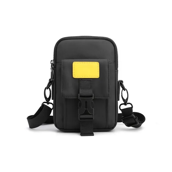 GKY Nylon Crossbody Bag Shoulder Bag Cell Phone Pouch Fanny Pack Small Size Men's Blue/Black/Gray-0