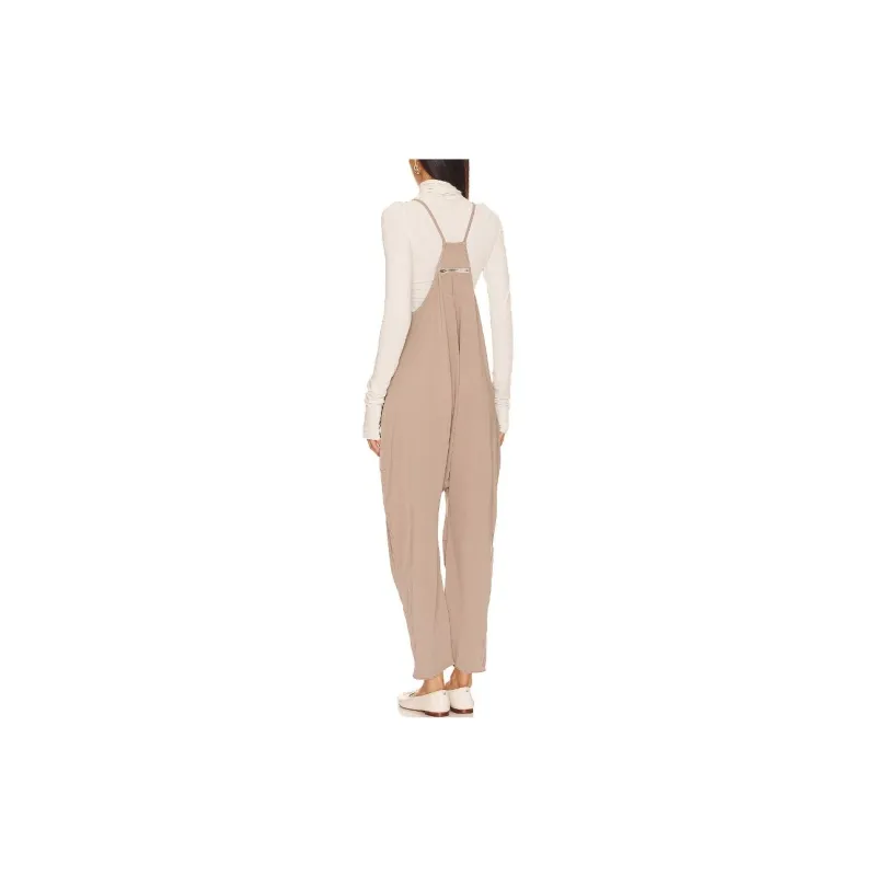 FREE PEOPLE Overalls Women's Light Coffee-1