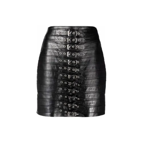 MANOKHI Dita Leather Mini Skirt