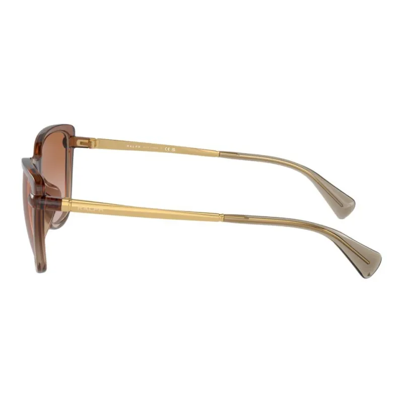 Polo Ralph Lauren Injection Molding Metal Square Sunglasses Women's Brown-1