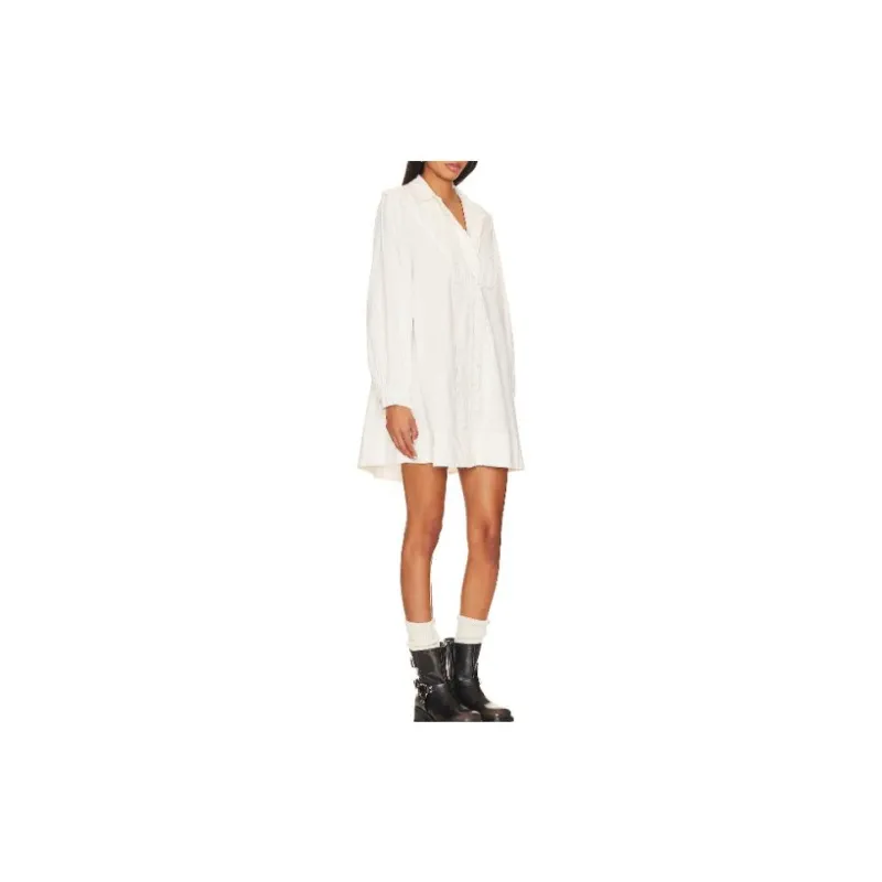 FREE PEOPLE Long-Sleeved Dresses Women's White-2