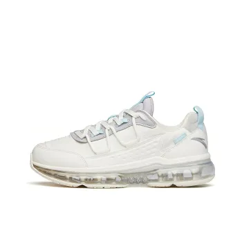 Anta Running Collection Cushioned Slip Resistant Abrasion Resistant Low Top Running Shoes Men's White Gray