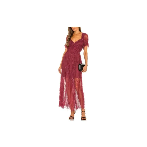 FREE PEOPLE Short-Sleeved Dresses Women's Fuchsia