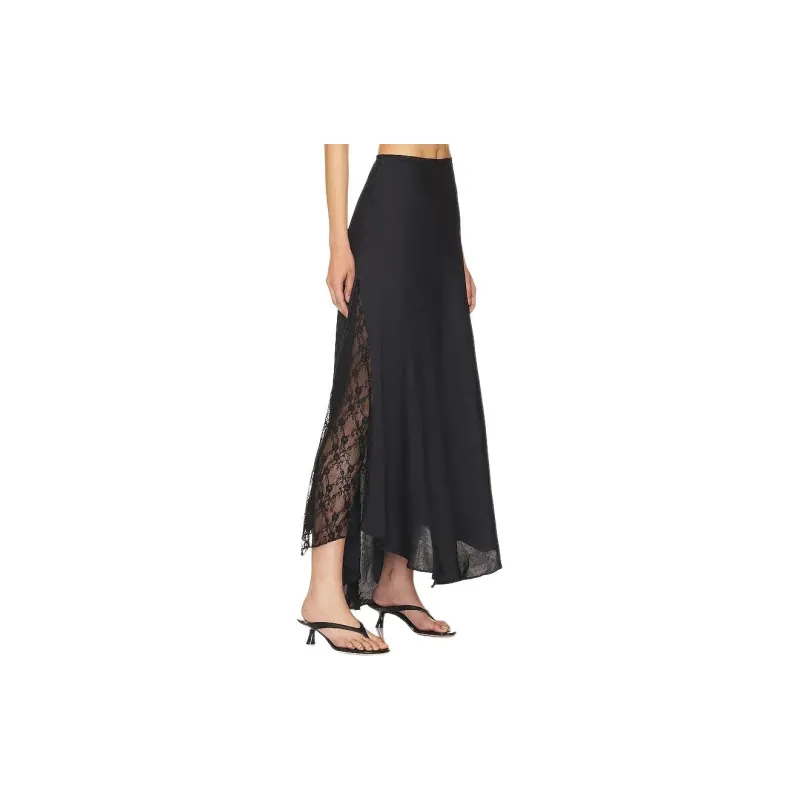 FREE PEOPLE Casual Long Skirts Women's Black-2