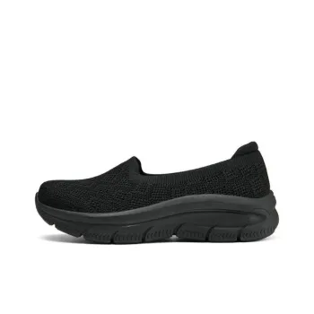 Skechers Go Walk Fle Durable Breathable Balanced Lightweight Low Top Casual Shoes Women's Black