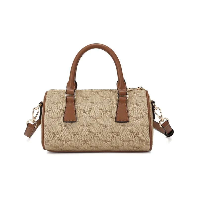 MEXICAN PVC Boston Bag, Crossbody Bag, Handbag Trumpets Women's Burnt Tea Brown/Champagne/Honey Tea Apricot-6