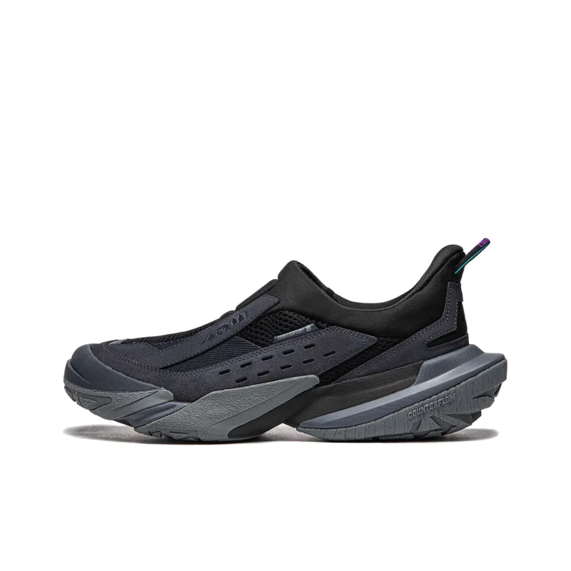 LiNing CF Tracing Collection Hiking 3 Lite Cushioning Wear-Resistant Low-Top Casual Shoes Unisex Black-0