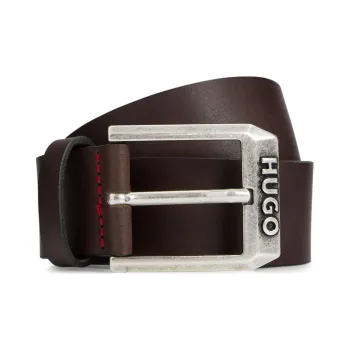 HUGO BOSS Logo Engraved Buckle Fastened Belt