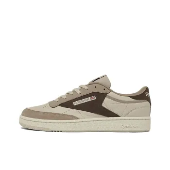 Reebok Club C 85 Casual Cushioning Wear Resistant Low Top Skateboard Shoes Men's Ecru