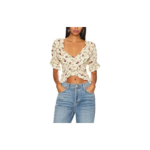 FREE PEOPLE T-Shirts Women's Beige