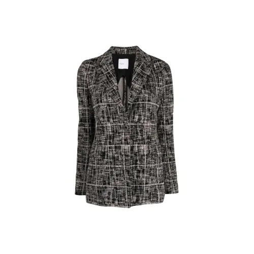 ROSETTA GETTY Etched Plaid Pattern Blazer