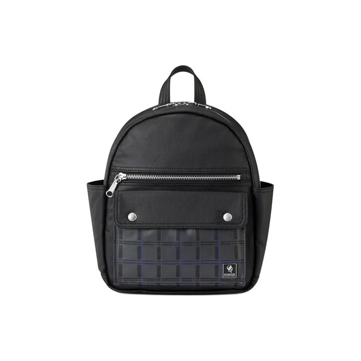 PORTER PU With Leather And Canvas Backpack Unisex Black-0