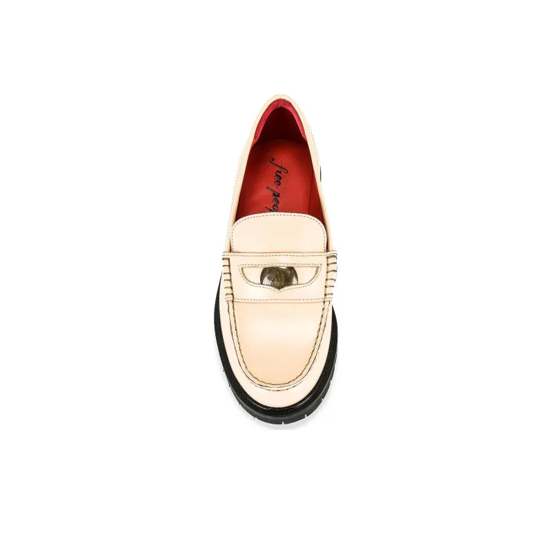 FREE PEOPLE Loafers 3.2cm Women's Beige-3