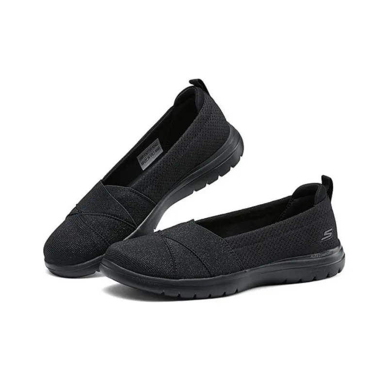 Skechers On The GO Fle Cushioning Abrasion Resistant Breathable Low Top Casual Shoes Women's Black-1