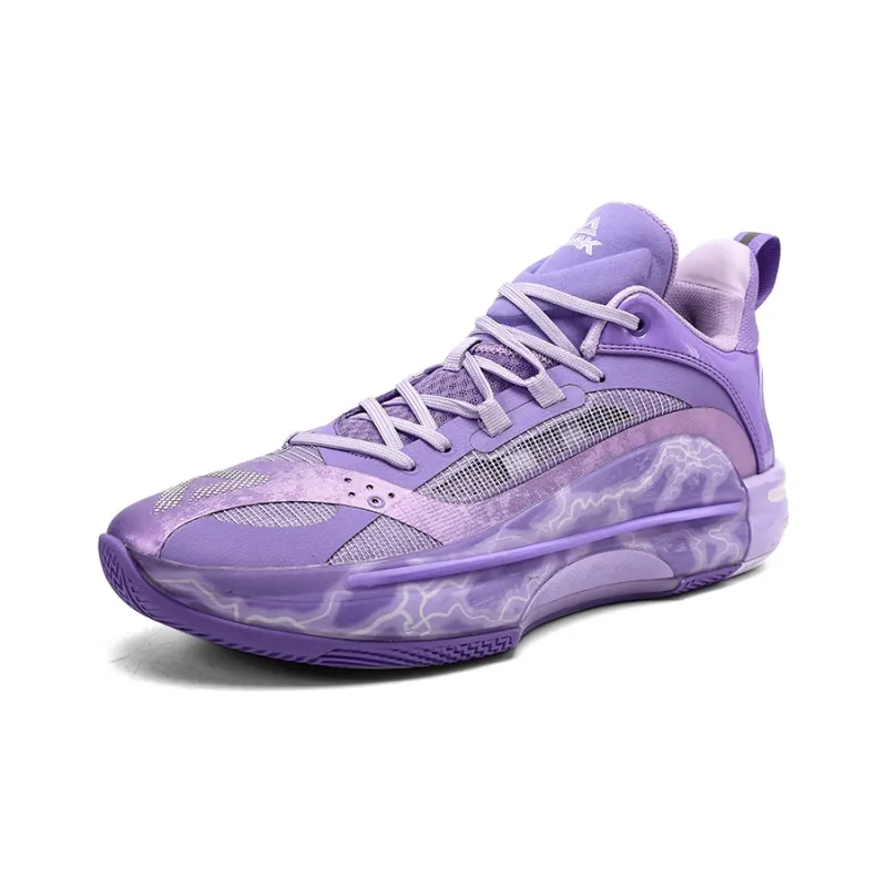 PEAK Flash 5 Generations Basketball Shoes Men Low Top Purple-1