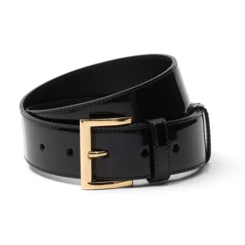 PRADA Triangle logo Leather Belt