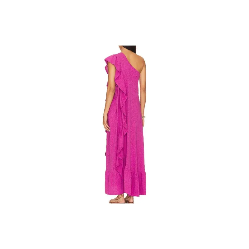 FREE PEOPLE ELISA Long Dress Sleeveless Dress Women's Pink-1