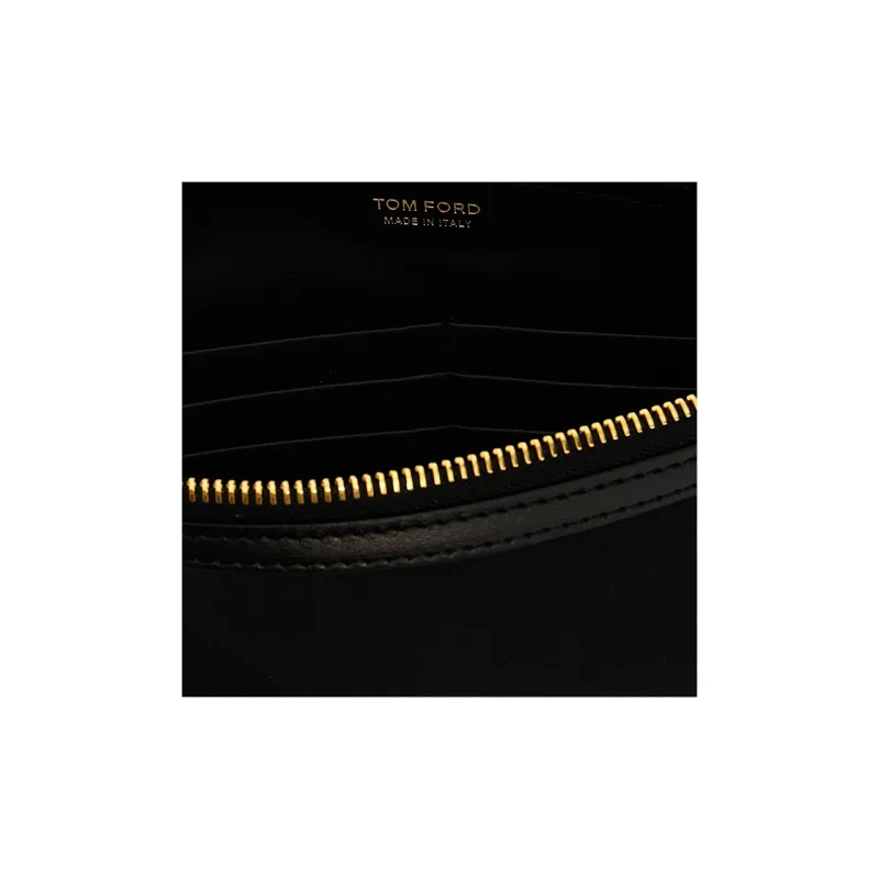 TOM FORD Logo Patch Zipped Clutch Bag-3
