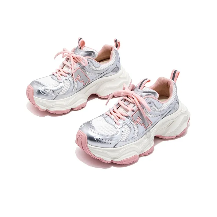 FALLINMISS Nebula Shoe Series Chunky Sneakers Women's Low Top Iron Gray Gunmetal/Space Silver/Dark Gold Blue/Ice Gray White/Morning Gray Yellow/Panda Rice Black/Silver Cloud Pink-18