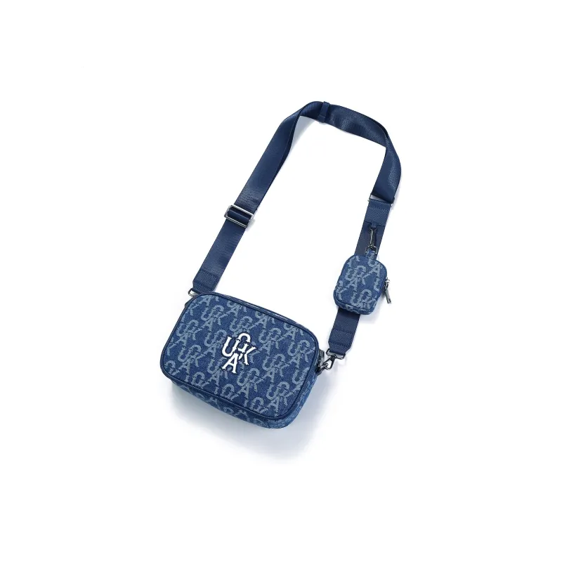 Guuka Fabric Small Square Bag Camera Bag Crossbody Bag Regular Unisex Denim Blue-2
