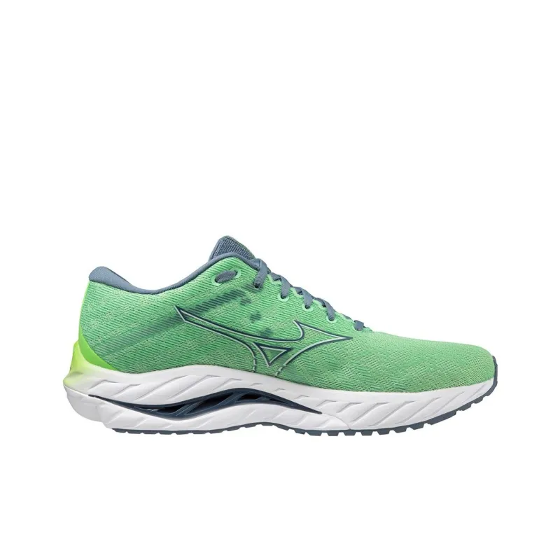 Mizuno Wave Inspire 19 Cushioning Wear-Resistant Low-Top Running Shoes Men's Green Blue-1
