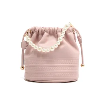 MICOCAH PU Shoulder Bag, Crossbody Bag, Handbag Regular Women's Pale Dogwood/Daisy White