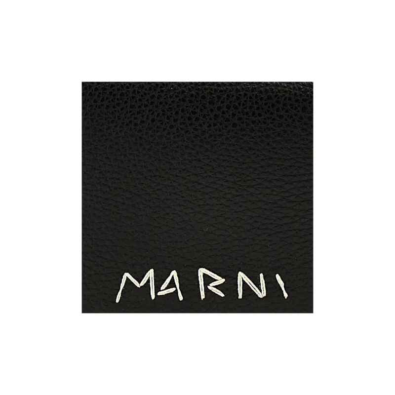 MARNI Calfskin Wallet Men's Black-3