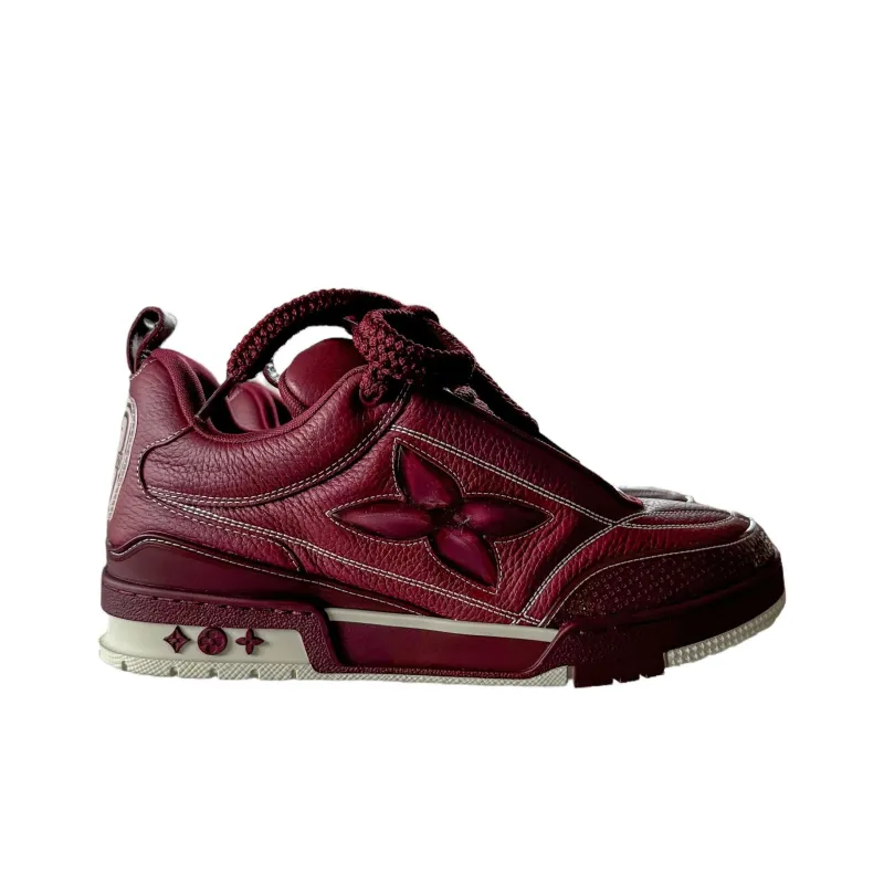 LOUIS VUITTON Skate Low Top Skateboard Shoes Men's Deep Red-1