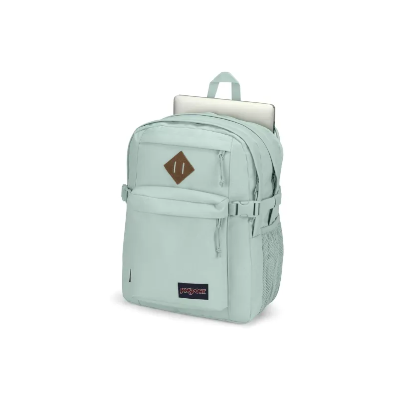 JanSport Suede Laptop Backpack Unisex Fresh Mint-4