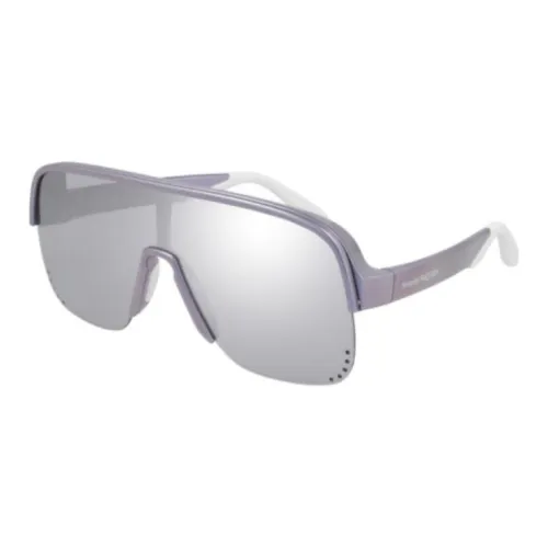 Alexander McQueen Acetate Irregular Shape Sunglasses Men's Purple