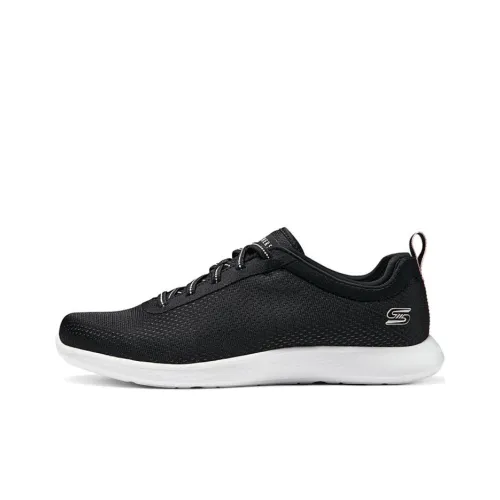 Skechers Cushioned Anti Slip Wear Resistant Waterproof And Breathable Low Top Casual Shoes Women's Black