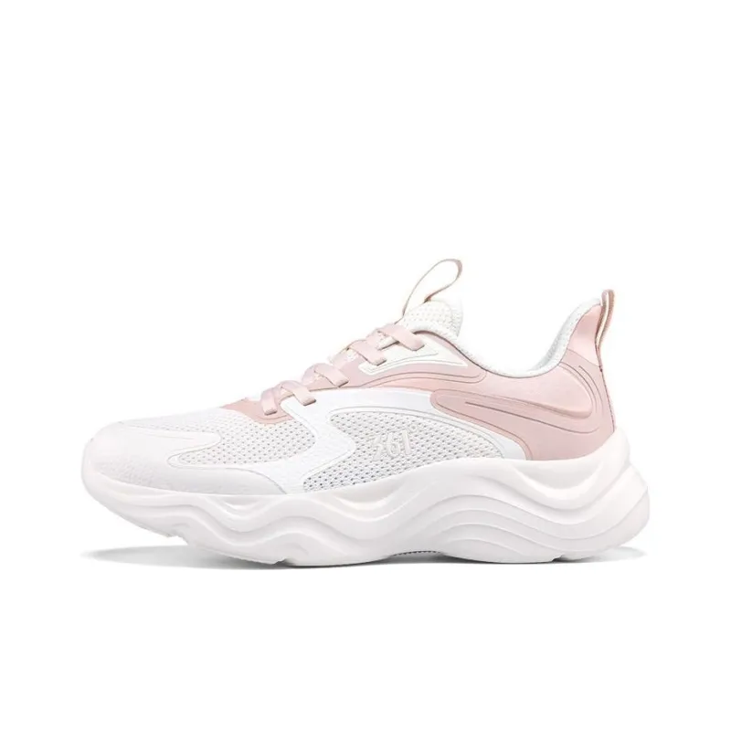361° Shock Absorbers Rebound Low Top Running Shoes Women's White Pink-0
