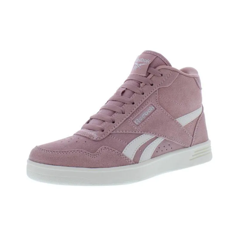 Reebok Club Heritage Court Anti-Slip Wear-Resistant High-Top Skateboard Shoes Women's Pink-0