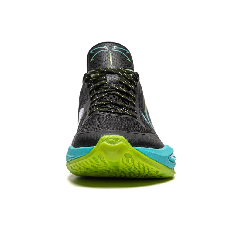 LINING Super Light 2024 Basketball Shoes Men Low Top Black/Bright Lime Green-4