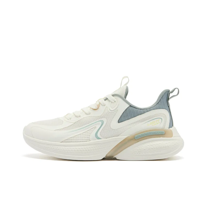 QIAODAN Stretch SE Running Shoes Men Low-Top Ivory Mountain Shadow Green-0