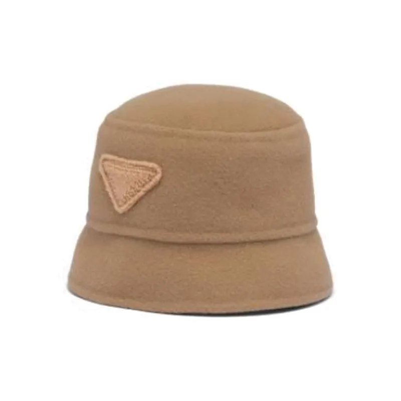 PRADA Triangle logo Velour Bucket Hat-0