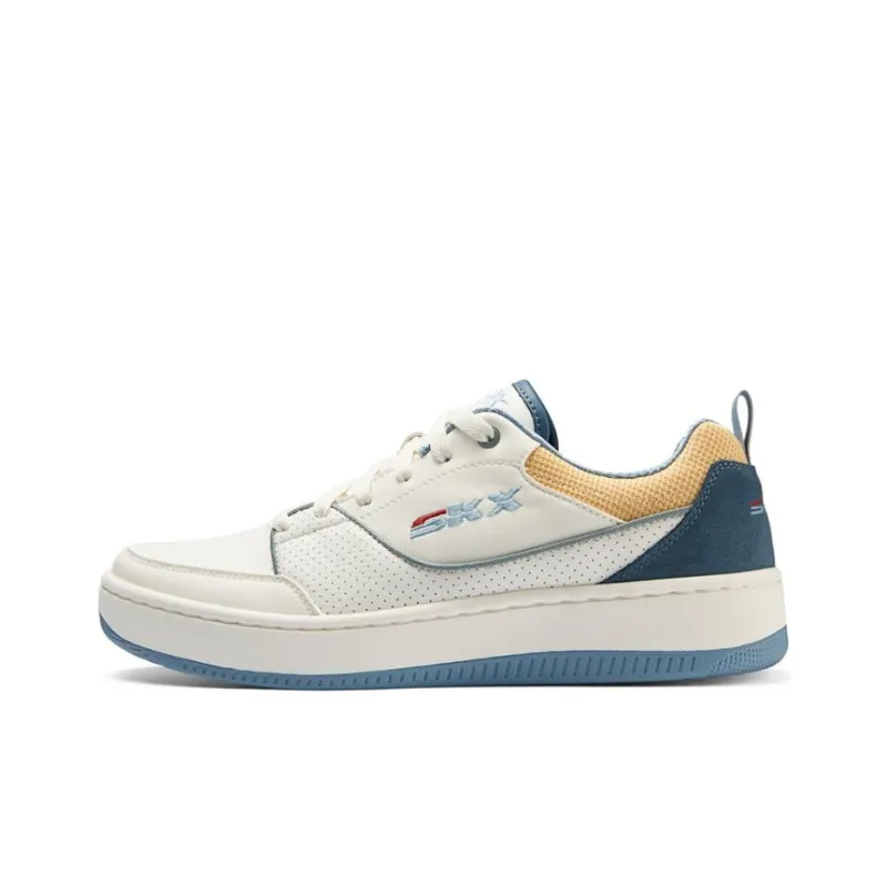 Skechers Casual Shoes Men Low Top White Blue Yellow-0