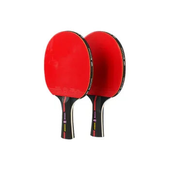 KANTANZHE YZ 124 Ping Pong Paddles Unisex Rubber Sponge Extreme Wood Red Shakehand Grip