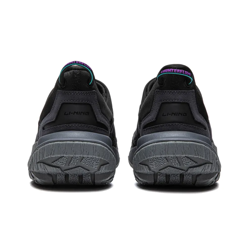 LiNing CF Tracing Collection Hiking 3 Lite Cushioning Wear-Resistant Low-Top Casual Shoes Unisex Black-5