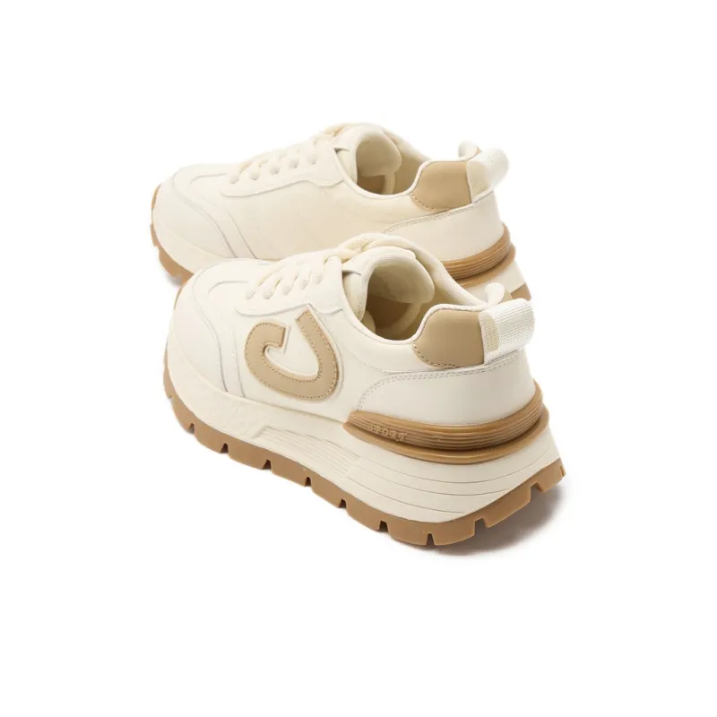 Milan Love Song Anti-Slip And Wear-Resistant Height Increasing Low-Top Skateboard Shoes 4cm Women's-4