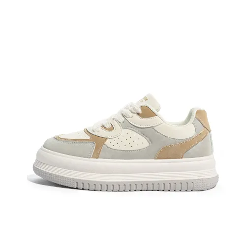 RENBEN Balance Height Increasing Impact Resistance Low Top Skateboard Shoes Women's