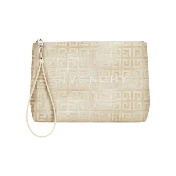 GIVENCHY 4G 100% Cotton With Brass Accents Clutch Women's Dusty Gold