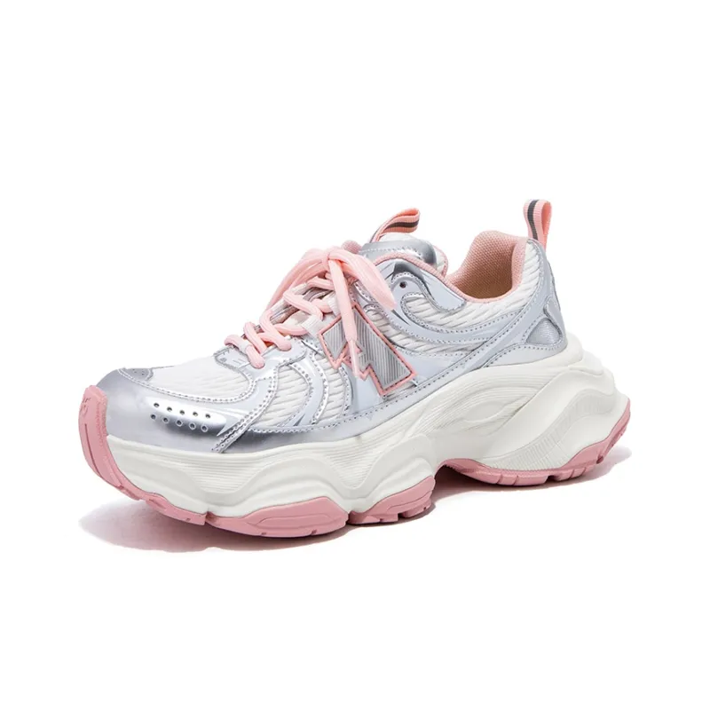 FALLINMISS Nebula Shoe Series Chunky Sneakers Women's Low Top Iron Gray Gunmetal/Space Silver/Dark Gold Blue/Ice Gray White/Morning Gray Yellow/Panda Rice Black/Silver Cloud Pink-16