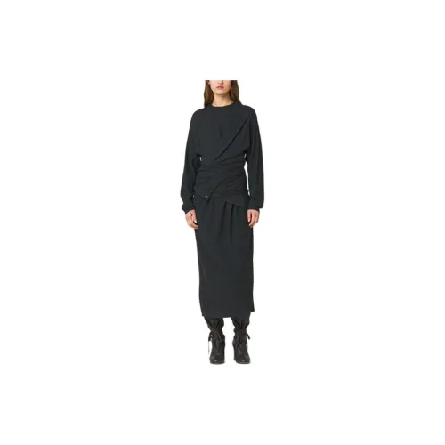 Lemaire Long-Sleeved Dresses Women's Coal Gray