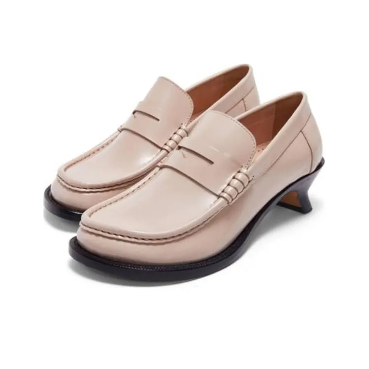 LOEWE Campo Loafers 4cm Women's Light Pink-2