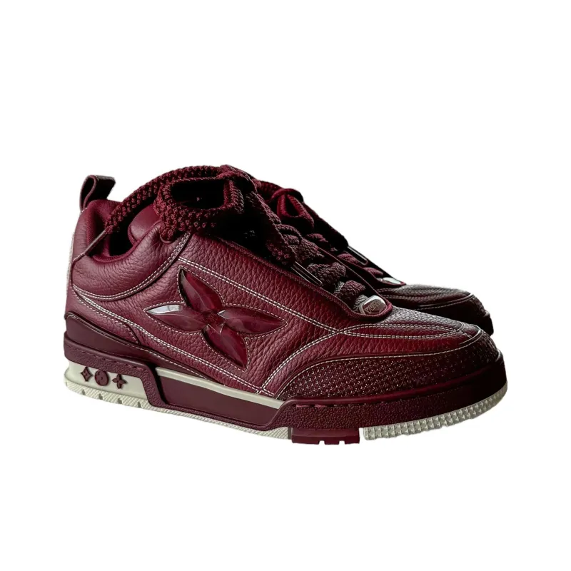 LOUIS VUITTON Skate Low Top Skateboard Shoes Men's Deep Red-2