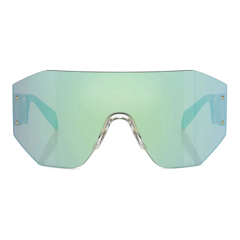 VERSACE Shield Sunglasses BlueMirror BluePink-1